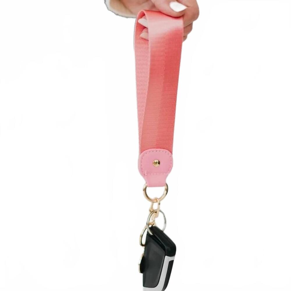 NEW PRETTY SIMPLE always on hand wristlet keychain in pink